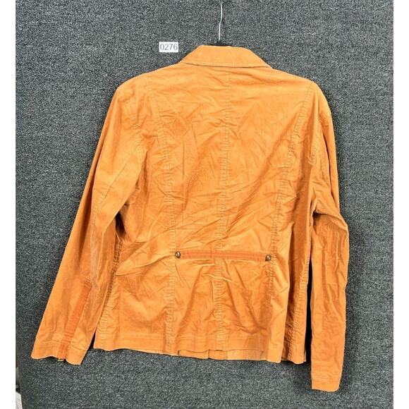 VTG Orvis Utility Jacket Womens Size 14 Brown Corduroy Snap Buttons Pockets - Picture 2 of 8
